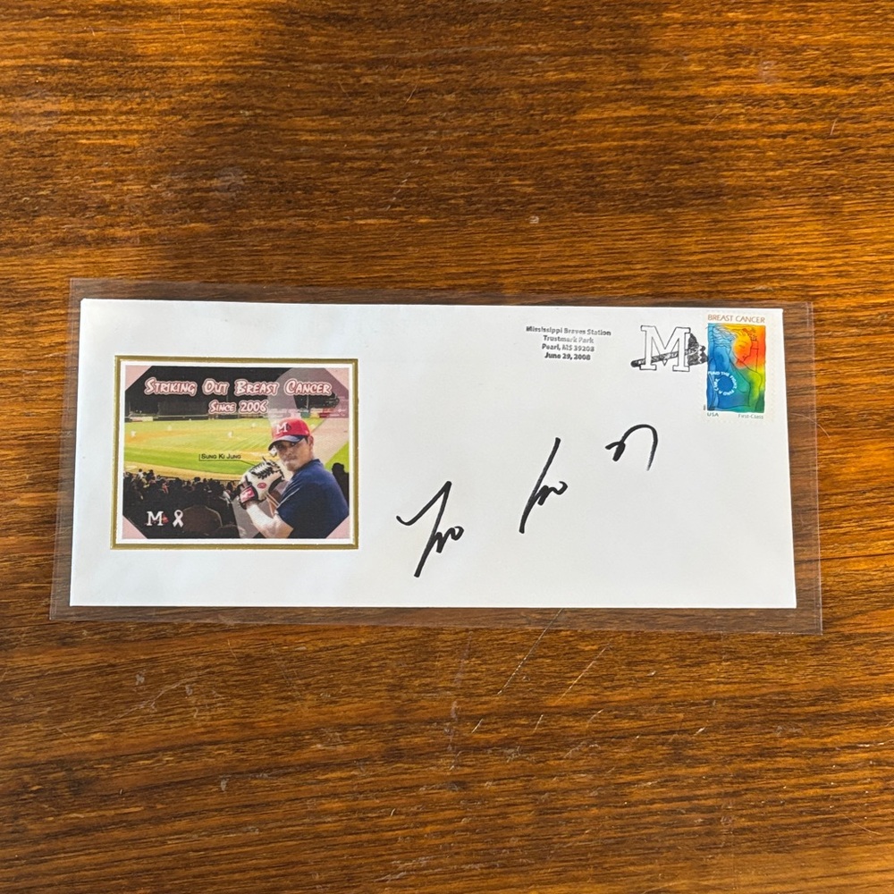 Signed Mississippi Braves Envelope 2006